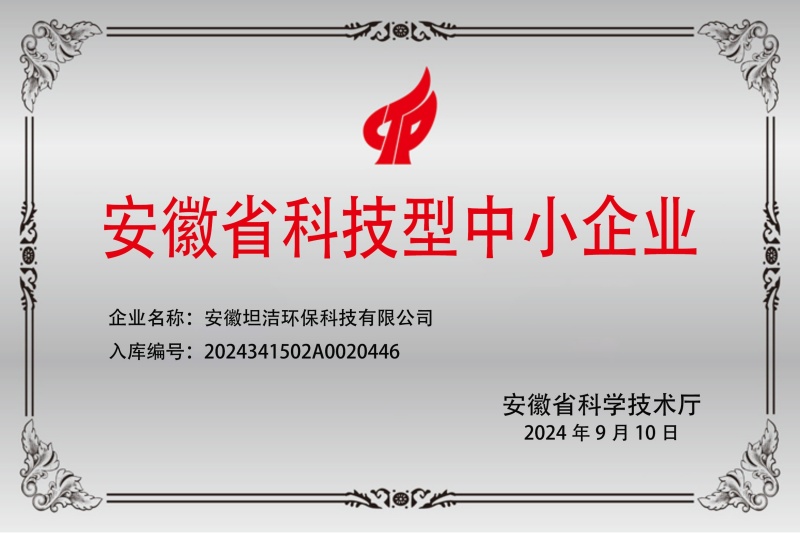 松江安徽科技型中小企业证书